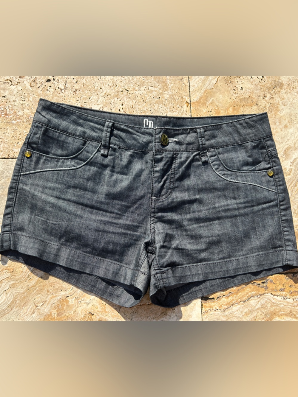 Celebrity Pink Dark Gray Denim Jean Shorts